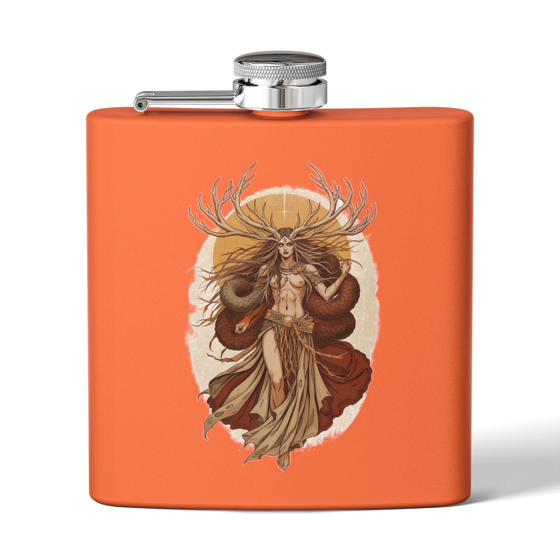 Guardian of the Mystical Wilds- Stainless Steel Flask, 6oz - Image 8