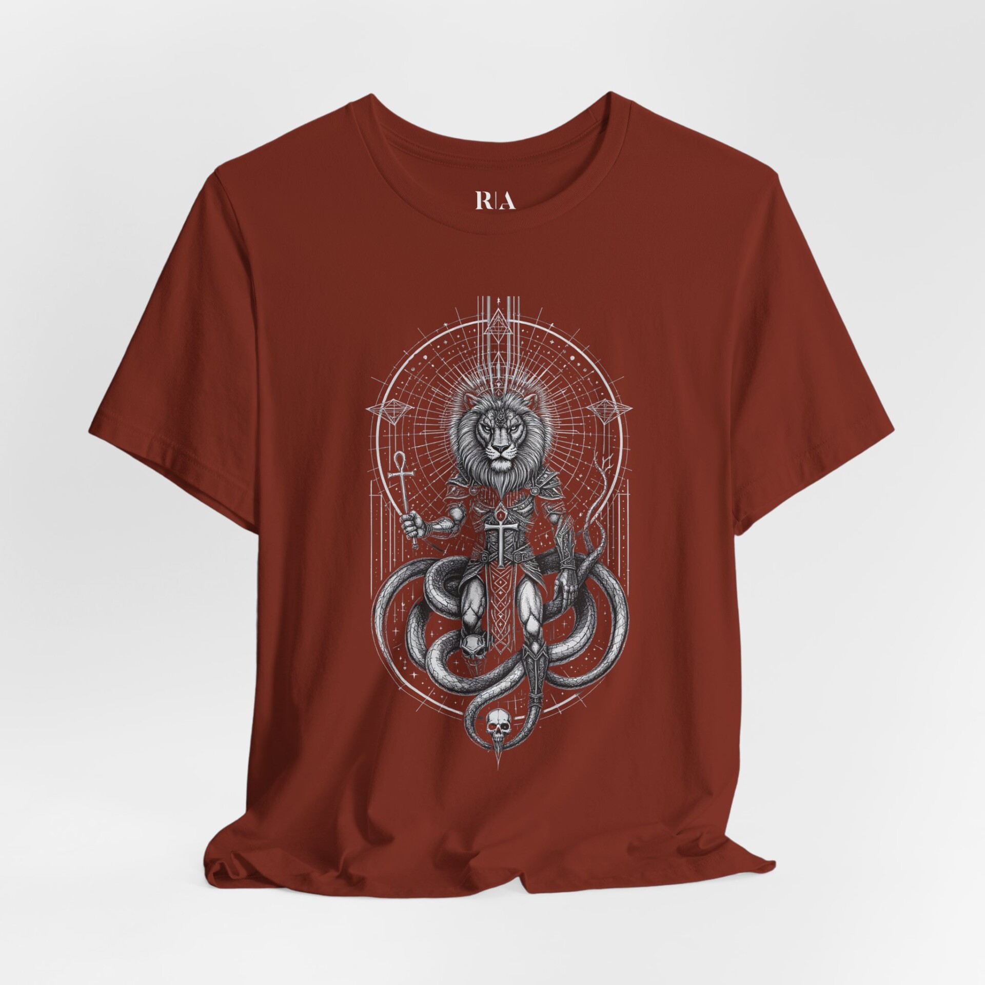 Ankh of Valor - Jersey Cotton Graphic Tee Shirt - Image 2