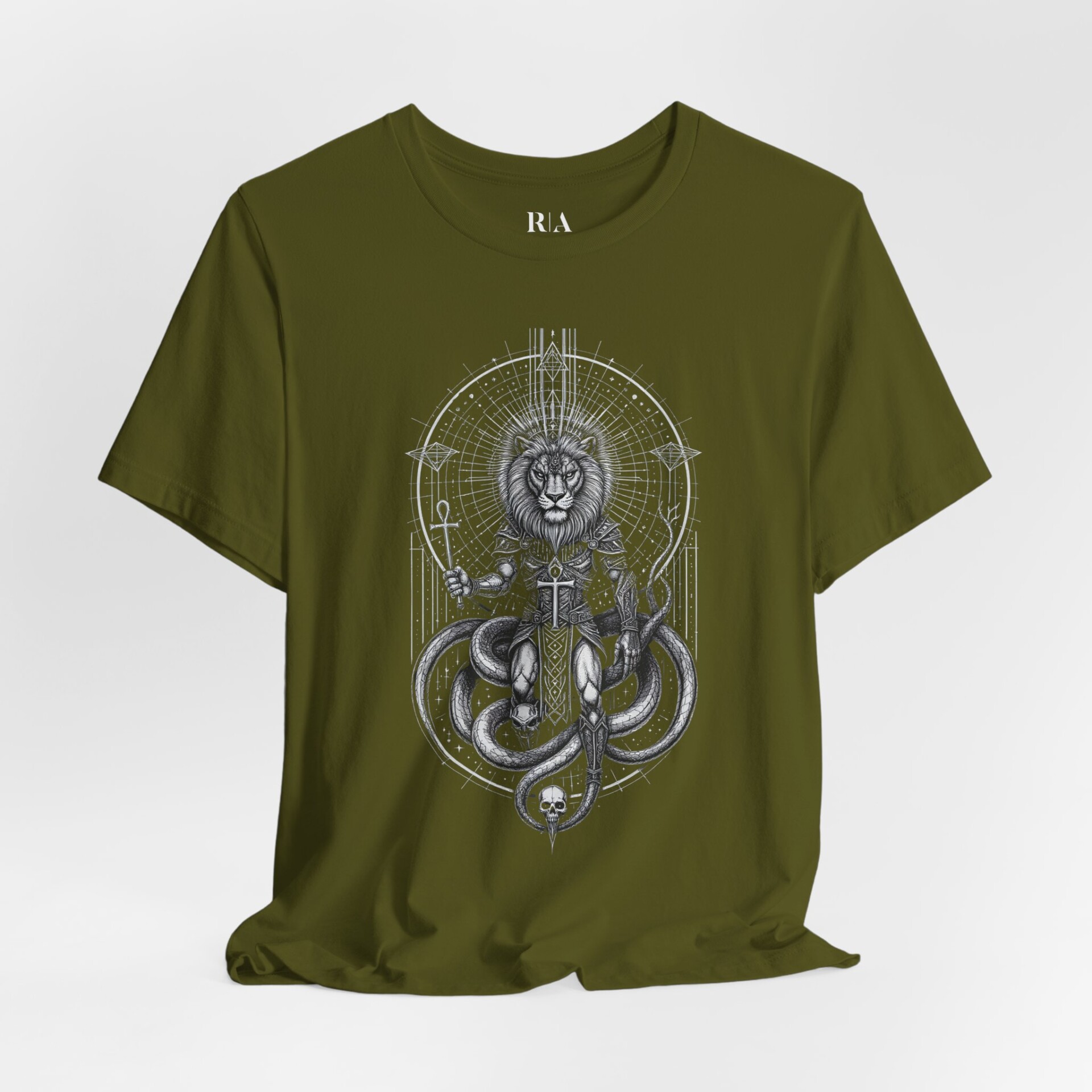 Ankh of Valor - Jersey Cotton Graphic Tee Shirt - Image 3