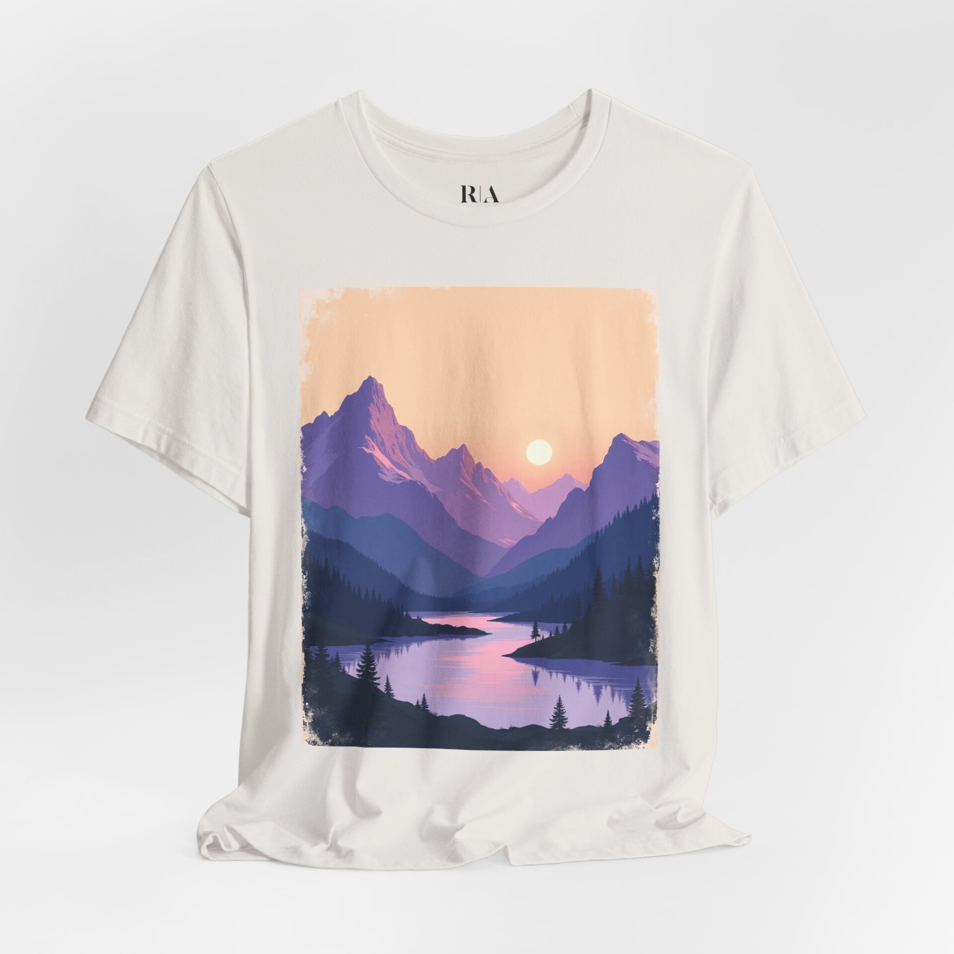 Alpine Afterglow - Premium Jersey Cotton Graphic Tee - Image 2