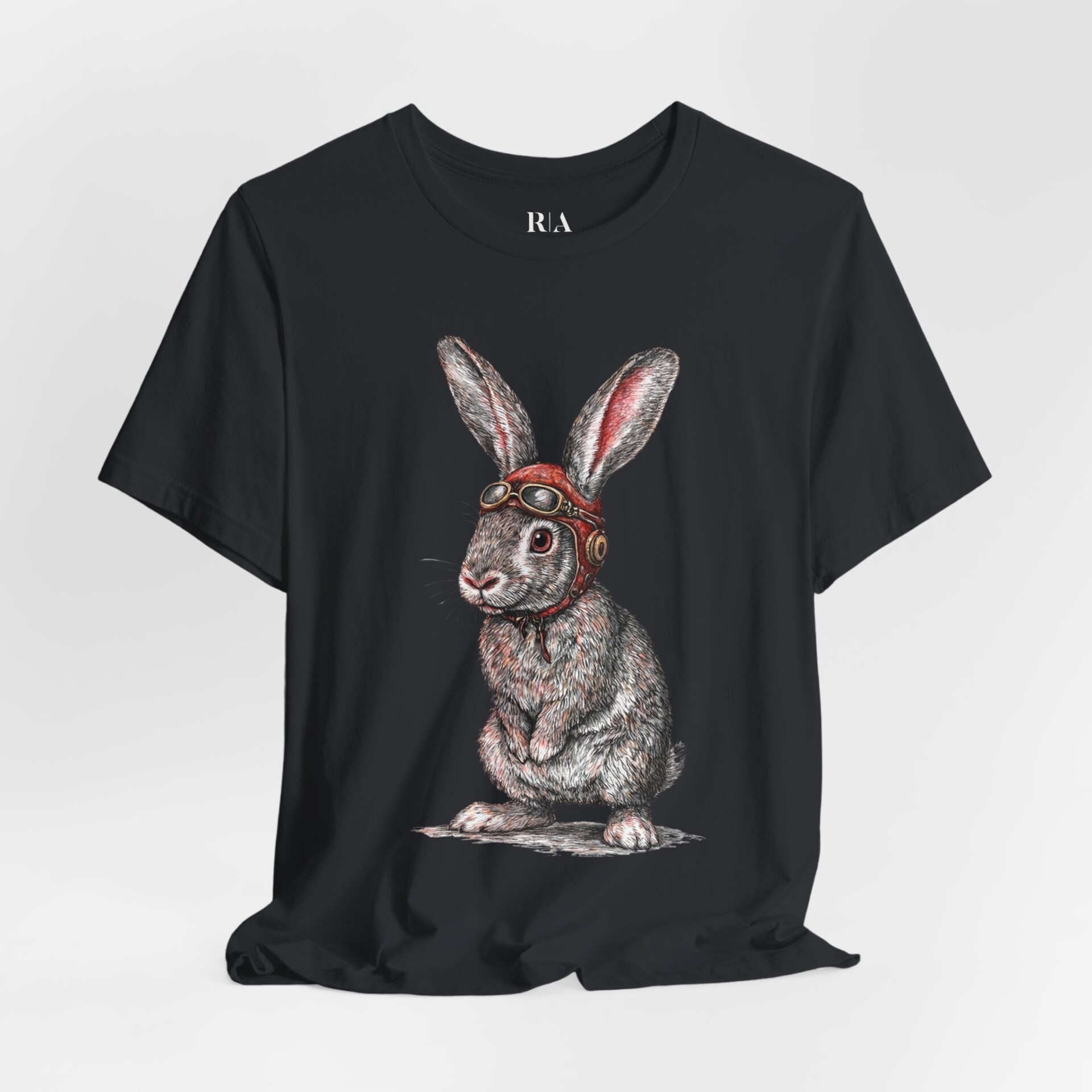 Barnstorming Bunny- Jersey Cotton Graphic Tee Shirt - Image 4