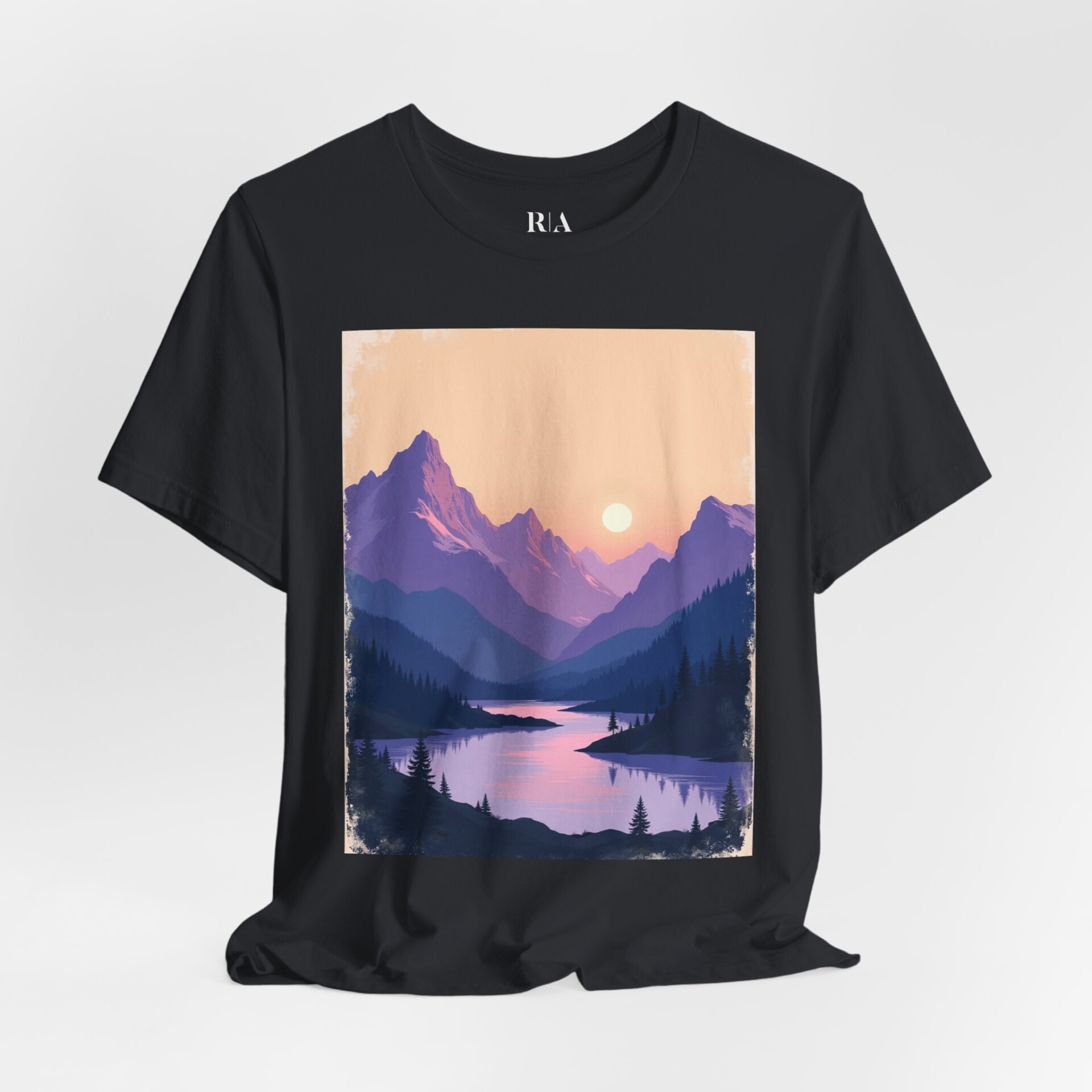 Alpine Afterglow - Premium Jersey Cotton Graphic Tee - Image 3