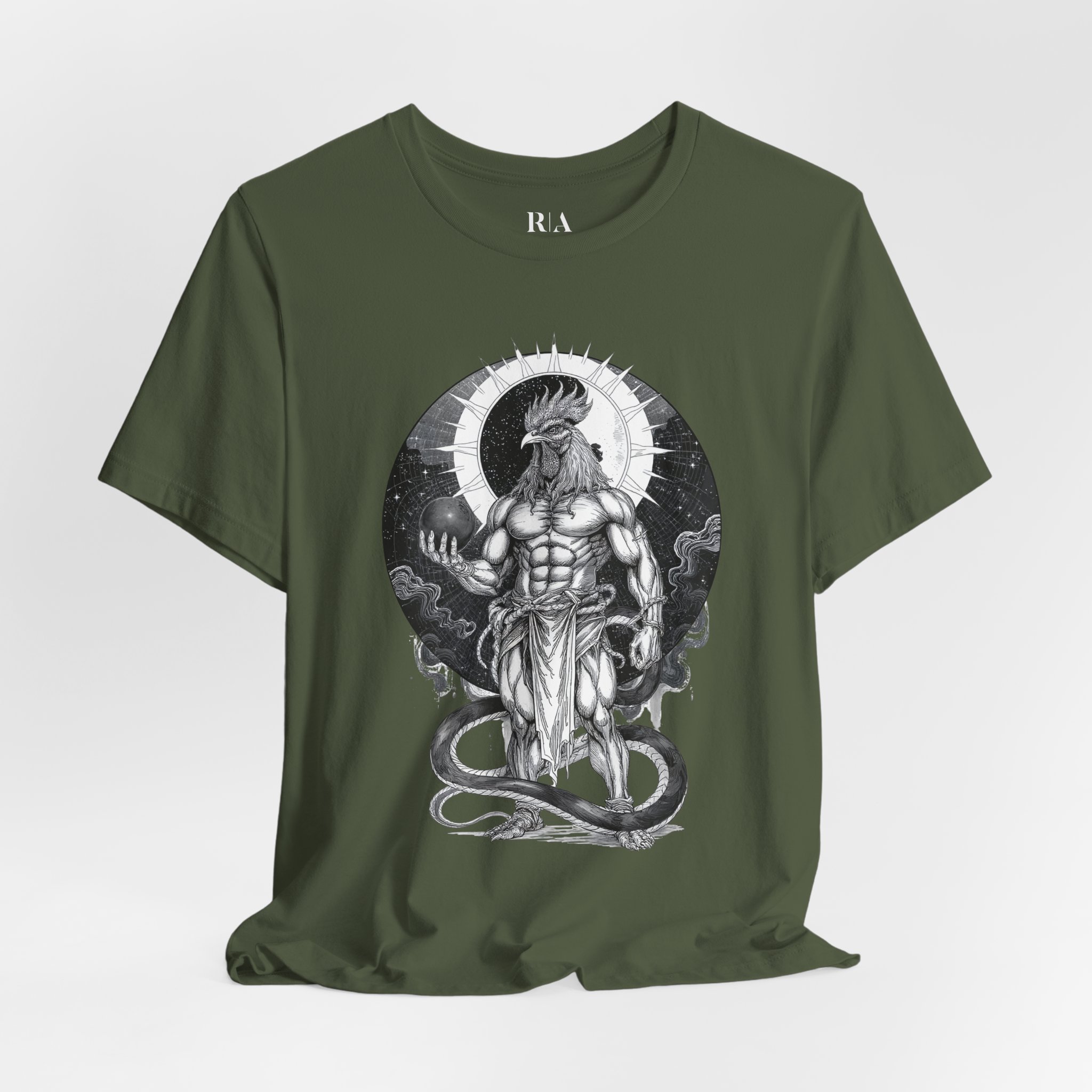 Celestial Cockatrice - Premium Jersey Cotton Graphic Tee - Image 4