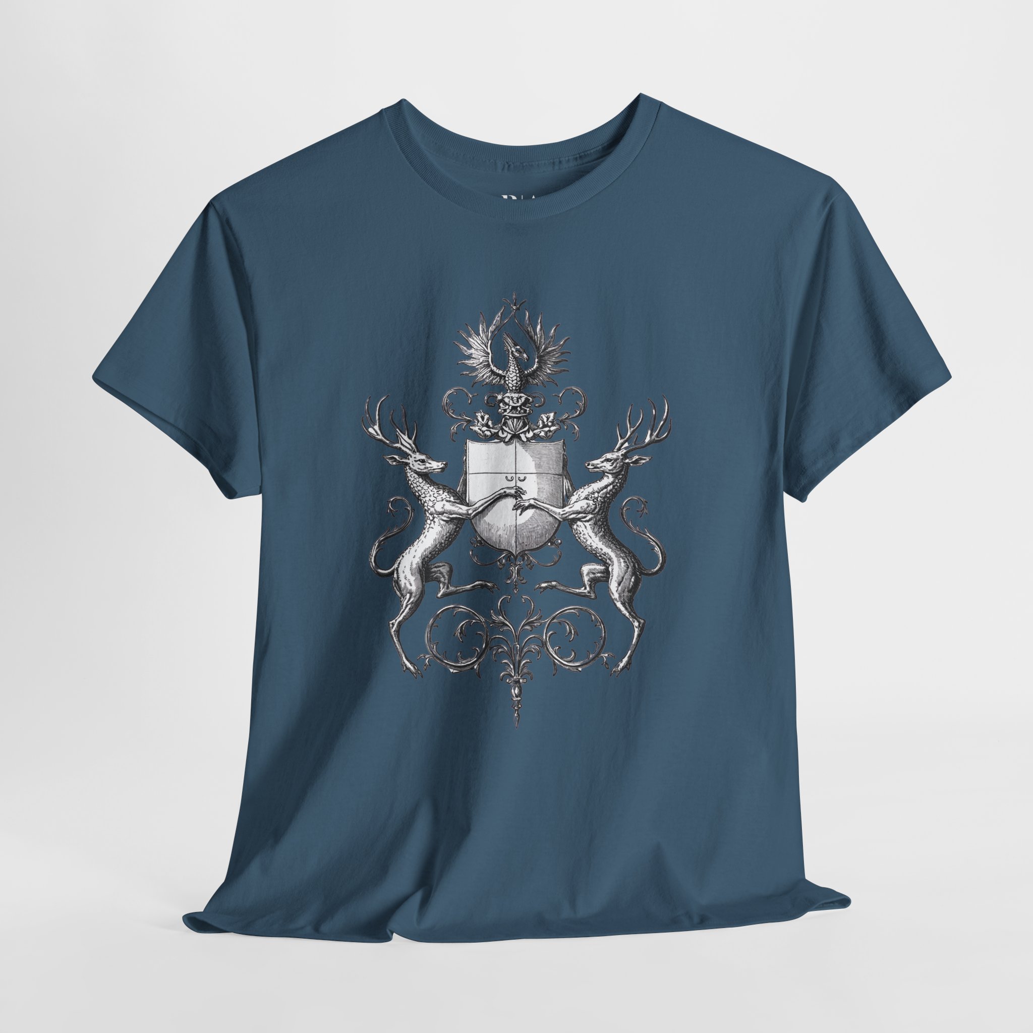 Heraldic Shield Flanked by Stags - Graphic Tee - Image 5