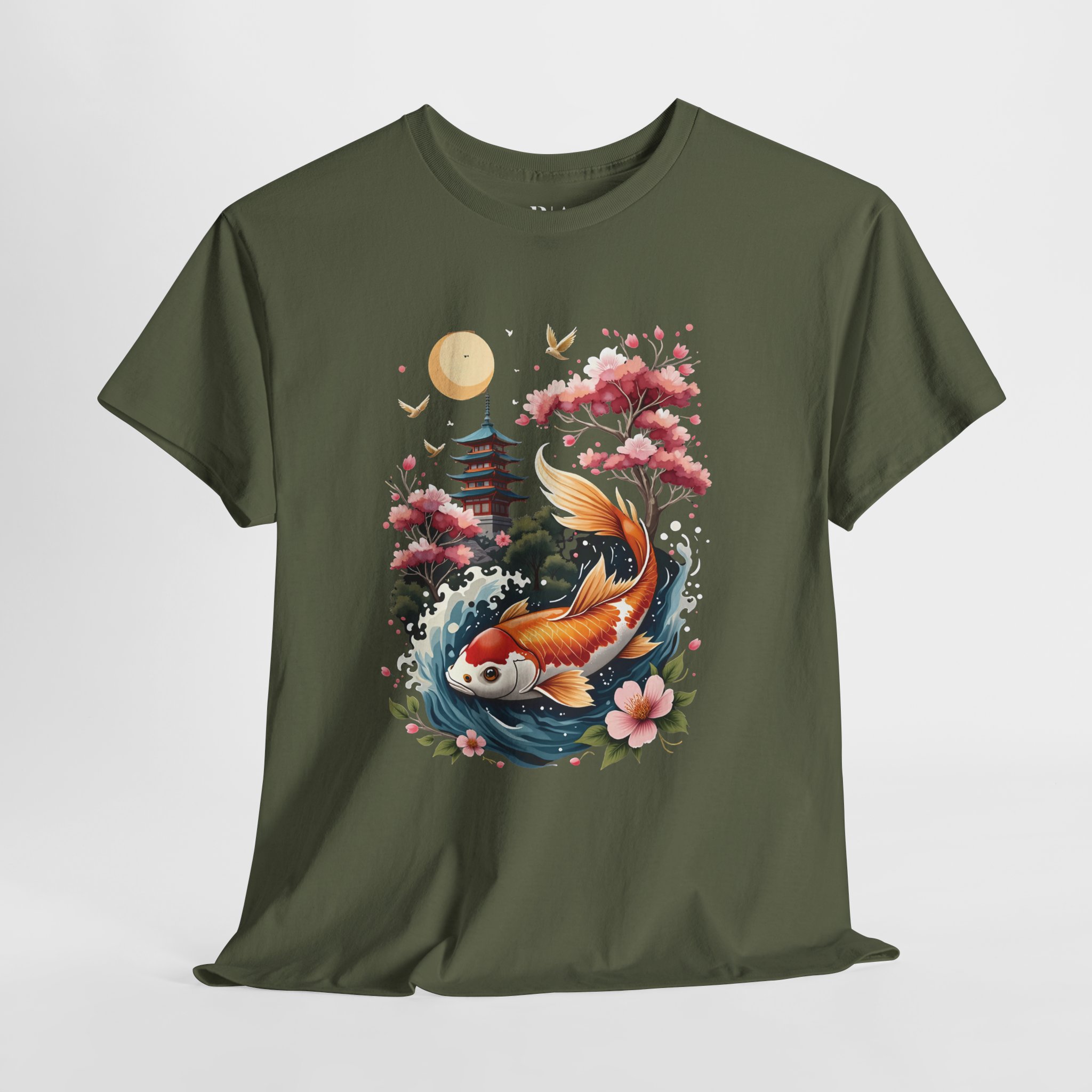Tranquil Waters, Golden Fins - Graphic Tee - Image 4